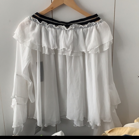 NWT Storets Lace Chiffon Blouse | Fairy Top - Picture 3 of 3